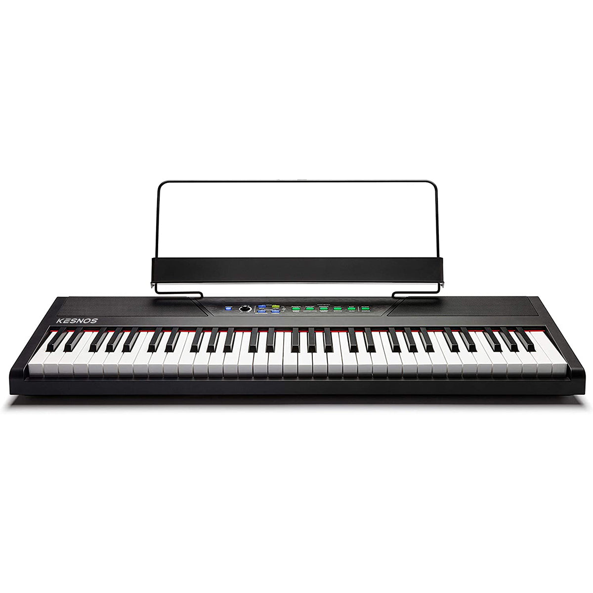 Kesnos 61 Key Digital Piano Keyboard with Semi Weighted Keys, 20W Speakers, 10 Voices, Split, Layer and Lesson Mode