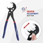 Load image into Gallery viewer, Kesnos 9-1/2-Inch Groove Joint Pliers, Fast Adjust Tongue and Groove Pliers, V-Jaw Water Pump Pliers with Comfort Grip
