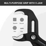 Load image into Gallery viewer, Kesnos 9-1/2-Inch Groove Joint Pliers, Fast Adjust Tongue and Groove Pliers, V-Jaw Water Pump Pliers with Comfort Grip
