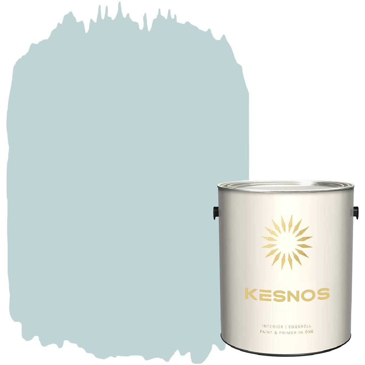 Kesnos Interior Eggshell Paint and Primer in One, 1 Gallon, Almost Aqua