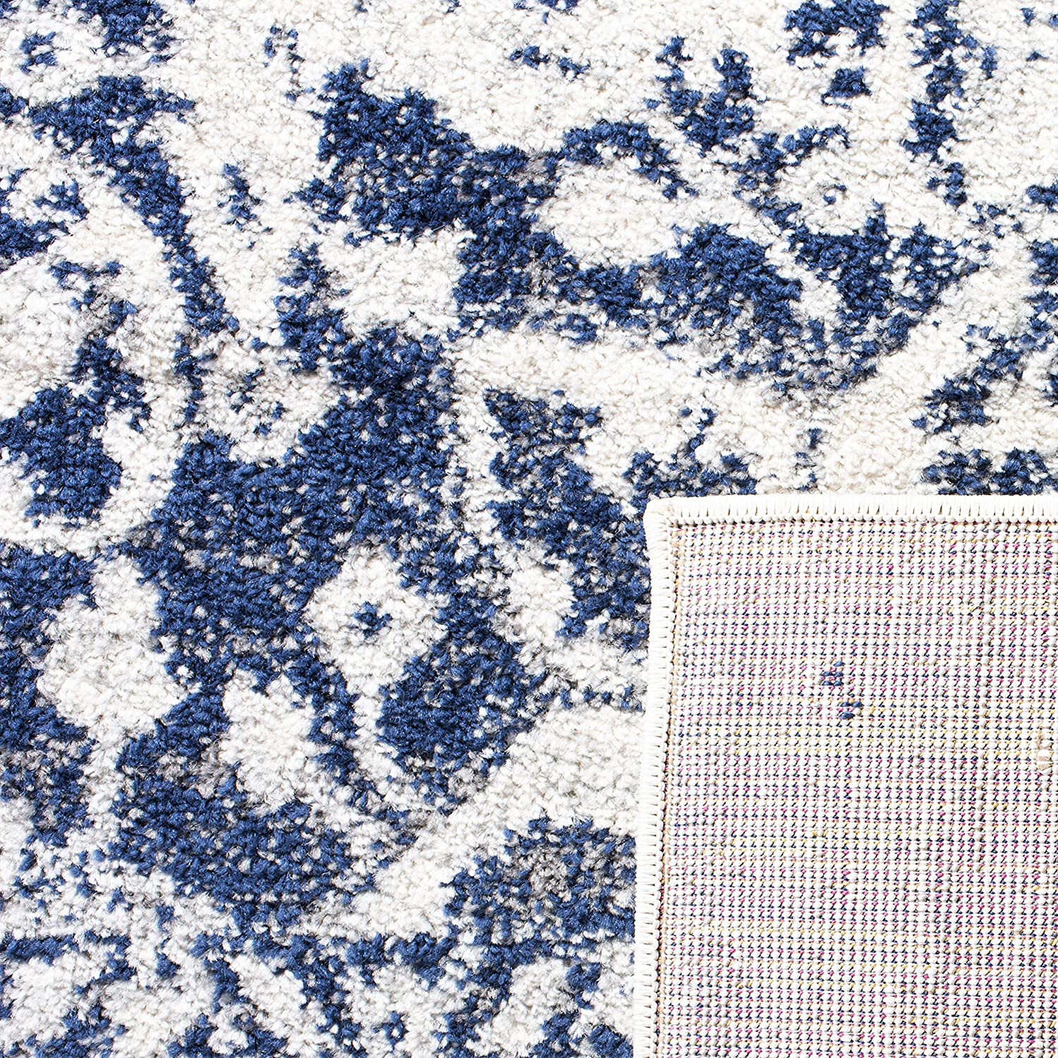 Kesnos Oriental Snowflake Medallion Distressed Non-Shedding Living Room Bedroom Accent Rug, 2'3" x 4'